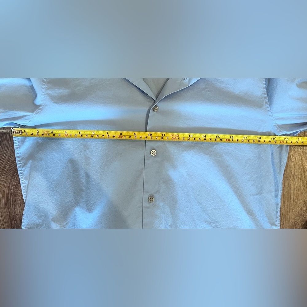 Alfani Slim Fit Button Down Shirt Lot Of 2 Blue & Checkered Men's M 34/35 15.5' - Picture 9 of 13